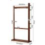 HL-TD Pine Hangers Clothes Rack Hanger Landing Coat Rack Clothes Rack Room Bedroom Walnut Multifunction Simple (Size : 55CM)