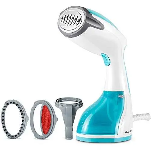 BEAUTURAL 1200-Watt Steamer for Clothes with Pump Steam Technology, Portable Handheld Garment Fabric Wrinkles Remover, 30s Fast Heat-up, Auto-Off, 8.79 oz. Large Detachable Water Tank Aqua BEAUTURAL 1200-Watt Steamer for Clothes with Pump Steam Technology, Portable Handheld Garment Fabric Wrinkles Remover, 30s Fast Heat-up, Auto-Off, 8.79 oz. Large Detachable Water Tank Aqua
