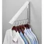 iDesign Brezio Wall Mount Metal Clothes Hanger Drying Rack for Laundry Room, Bathroom or Bedroom, 1.78" x 11.81" x 15.7", White iDesign Brezio Wall Mount Metal Clothes Hanger Drying Rack for Laundry Room, Bathroom or Bedroom, 1.78" x 11.81" x 15.7", White
