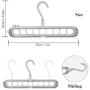 Warmacup 2 Packs Clothes Hanger Organizer Multi-Port Support Circle Clothes Hanger Rotate Anti-Skid Folding Hanger with Multifunction Space Saving Clothes Hangers Hangers Storage Racks