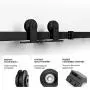 SMARTSTANDARD 5 FT Top Mount Sliding Barn Door Hardware Kit -Smoothly and Quietly -Easy to Install -Includes Step-by-Step Installation Instruction Fit 30" Wide Door Panel (T Shape Hanger) SMARTSTANDARD 5 FT Top Mount Sliding Barn Door Hardware Kit -Smoothly and Quietly -Easy to Install -Includes Step-by-Step Installation Instruction Fit 30" Wide Door Panel (T Shape Hanger)