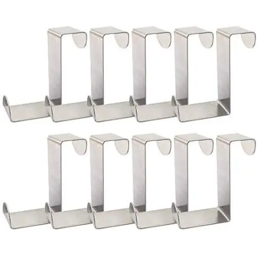 Kaimao 10 PCS Multi-functional Z Shaped Hooks Portable Stainless Steel Hangers for Coat, Robe, Towel, Clothes, Hat, Kids Toy and Kitchen Utensiles Width: 1.57 in/4 cm