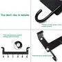 ACMETOP Over The Door Hook Hanger, Heavy-Duty Organizer for Coat, Towel, Bag, Robe - 6 Hooks, Aluminum, Matte Finish (Black)