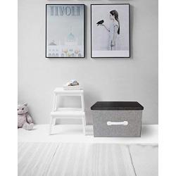 Natural Jute Jumbo Storage Boxes - Closet Bedroom Archival Organization - Grey