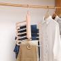 HJYPYJ Magic Hanger,Household 6 in 1 PP Folding Hanger,Multi-Layer Storage Trouser Hangers,Space-Saving Organizer Hangers, Sturdy/Gray / 3 pcs
