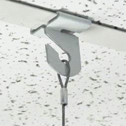 Extra Heavy Duty White Aluminum Drop Ceiling Hooks, One Piece Ceiling Grid Clips - 5 Pack