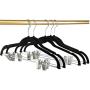 8pcs Velvet Clothes Hangers Premium Non-Slip Clothes Hangers, with Clips for Dress Jackets Coats Clothes Pants