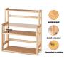 Bamboo Spice Rack Storage Shelves-3 tier Standing pantry Shelf for kitchen counter storage,Bathroom Countertop Storage Organizer Desk Bookshelf with Adjustable Shelf Cabinet