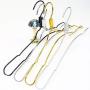 ZZYQ Metal Wire Clothes Hangers, Metal Hangers with Notches,Strong Coat Hanger,10pcs,Black