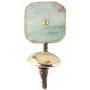 Indianshelf Handmade 3 Artistic Vintage Green Quartz Stone Square Stone Key Hooks Hangers/Clothes Hooks for Doors