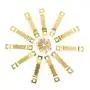 Rustark 120Pcs Golden Stainless Steel Sawtooth Picture Hangers Frame Hanging Hangers Double Hole with Screws for Picture Painting Frame Cross-stitch