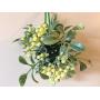 Mistletoe kissing Ball / 5 inches in diameter/Synthetic mistletoe with green and white berries/Birthday decoration/Ceiling hanger/Kissing decor/Seasonal decor/Sweetheart gift