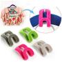 20pcs Shirts Clothes Hanger Connector Hooks Save Space Non-Slip Multi Organize Storage Practical Hooks for Clothes Racks Random Color