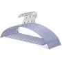 Nature Smile 10 Pack Non-Slip Suit Hanger,Coat Jacket Hangers,Sweater Hangers,PVC-Coating Metal Hangers for Pants,Shawls,Belts,Bras - Dimple & Crease Free T-Shirt Hangers,Silvery Grey Color
