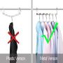 Bloberey Space Saving Hangers Metal Magic Cascading Hanger 10 Inch 6 x 2 Slots Closet Clothing Hanger Organizers（Pack of 4）