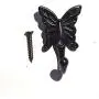 4 Sets Wall Mounted Hanger Hooks Vintage Door Hangers for Clothes Towel Coat Hat Butterfly Patterned Black (Length:2-1/4", Width: 1-3/8") 4 Sets Wall Mounted Hanger Hooks Vintage Door Hangers for Clothes Towel Coat Hat Butterfly Patterned Black (Length:2-1/4", Width: 1-3/8")