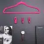 Trgowaul Hot Pink Velvet Hangers Clips, 60 pc Pants Hangers Velvet Clips, Strong Finger Clips Perfect for Thin Velvet Hangers