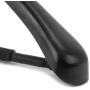 HANGERWORLD 20 Black 19.7inch Plastic Coat Clothes Garment Pant Skirt Bar Hangers 1.96inch Broad Shoulder Support