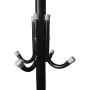 HTTH Standing Entryway Coat Rack Hat Hanger Holder 12 Hooks for Jacket Umbrella Tree Stand Metal Coat Hanger Home Decor (Black)