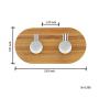 VISEN adhesive wall hanger towel hook for clothes coat hat key bath and headphones (1+1+2 Hooks)