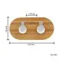 VISEN adhesive wall hanger towel hook for clothes coat hat key bath and headphones (1+1+2 Hooks)