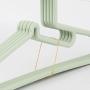SAASNY Plastic Hangers Standard Hangers,[20 Pack] Coat Hangers ? Premium S-Shaped Pp Plastic Clothes Hangers,Non Slip,Slim and Space Saving,Green for Drying and Storage