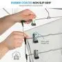 Space Saving 5 Tier Metal Skirt Hanger with Clips (3 Pack) Hang 5-on-1, Gain 70% More Space, Rubber Coated Hanger Clips, 360 Swivel Hook, Adjustable Clips Pants Hanger, Hang Slack,Trouser,Jeans,Towels Space Saving 5 Tier Metal Skirt Hanger with Clips (3 Pack) Hang 5-on-1, Gain 70% More Space, Rubber Coated Hanger Clips, 360 Swivel Hook, Adjustable Clips Pants Hanger, Hang Slack,Trouser,Jeans,Towels