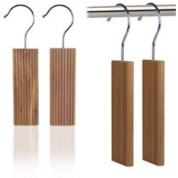 Huji Natural Cedar Wood and Moth Mildew Repellent Blocks and Protects Clothes (Two Set, Cedar Hanger and Blocks)