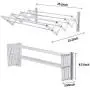 Wall Mount Clothes Drying Rack, X-cosrack Rustproof Accordion Retractable Drying Rack for Laundry Room/Bathroom Tower, 8 Bar Space-Saving Aluminium Alloys Garment Hanger 23 Linear Feet Pearl White Wall Mount Clothes Drying Rack, X-cosrack Rustproof Accordion Retractable Drying Rack for Laundry Room/Bathroom Tower, 8 Bar Space-Saving Aluminium Alloys Garment Hanger 23 Linear Feet Pearl White