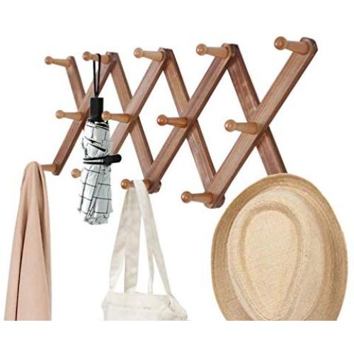 OROPY Wooden Expandable Coat Rack Wall Mounted Multi-Purpose Closet Hook for Door and Wall (X Shape, 14 Peg Hooks) OROPY Wooden Expandable Coat Rack Wall Mounted Multi-Purpose Closet Hook for Door and Wall (X Shape, 14 Peg Hooks)