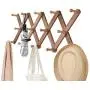 OROPY Wooden Expandable Coat Rack Wall Mounted Multi-Purpose Closet Hook for Door and Wall (X Shape, 14 Peg Hooks)