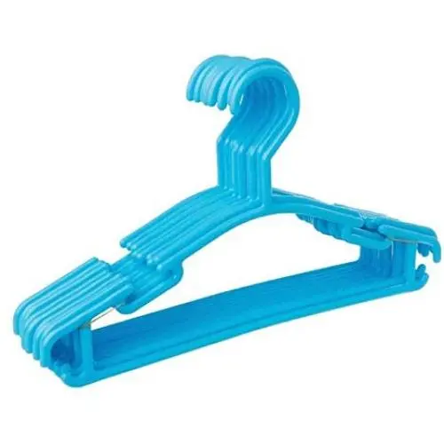 Non Slip Plastic Kids Plastic Coat Hangers Child Baby Clothes Stands Multi Color 10pcs Random Color