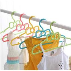 20pcs Set Childrens Bow Hanger Home Baby Clothes Hanger Random Color