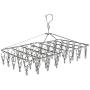 Qualsen Folding Hanging Clothes Drying Rack Stainless Steel with 52 Clips for Drying Socks, Baby Clothes, Cloth Diapers, Bras, Towel, Underwear, Hat, Scarf (Rectangle,1 Pack) Qualsen Folding Hanging Clothes Drying Rack Stainless Steel with 52 Clips for Drying Socks, Baby Clothes, Cloth Diapers, Bras, Towel, Underwear, Hat, Scarf (Rectangle,1 Pack)