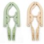 10pcs Random Color Save Space Drying Rack Plastic Portable Foldable Clothing Coat Socks Hanger Clothes Pegs Travel Accessories