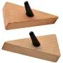 Garneck Wood Wall Hook Adhesive Triangle Door Back Hook Modern Wall Clothes Hanger for Living Room Entrance Key Holder 2 PCS