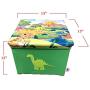 YESY Toy Boxes Storage, My Dino Boxes , Dinosaur Storage Toy Boxes , Foldable Toy Boxes and Chair with 12 Dinos