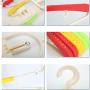 EvaroFly Portable Multipurpose Folding Hanger, Anti-skidding No Trace Storage Clothes Hanger, Household Travel -Yellow 6 Pcs
