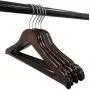 Pillowtex Childrens Wood Top Closet Clothes Hangers w/Bar - Set of 50 Walnut Finish Hangers Pillowtex Childrens Wood Top Closet Clothes Hangers w/Bar - Set of 50 Walnut Finish Hangers