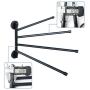 Alise Swing Out Towel Bar 4-Bars Folding Arm Swivel Towel Hanger Wall Mount Bathroom Towel Rack Space Saving,SUS304 Stainless Steel Matte Black