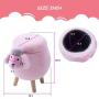 TREXM Have-Fun Series Upholstered Ride-on Storage Ottoman Footrest Stool with Vivid Adorable Animal Shape Storage Box,Pink Sheep, Gray TREXM Have-Fun Series Upholstered Ride-on Storage Ottoman Footrest Stool with Vivid Adorable Animal Shape Storage Box,Pink Sheep, Gray