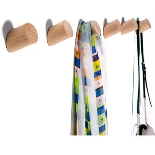 Wall Hooks, Felidio Natural Wood Coat Hooks Wall Mounted (Pack of 2pcs) - Rustic Wall Coat Rack Hat Hooks Robe Hook Entryway Wall Hangers Heavy Duty Hooks for Hanging Towels (Beech Wood) Wall Hooks, Felidio Natural Wood Coat Hooks Wall Mounted (Pack of 2pcs) - Rustic Wall Coat Rack Hat Hooks Robe Hook Entryway Wall Hangers Heavy Duty Hooks for Hanging Towels (Beech Wood)