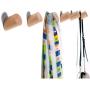 Wall Hooks, Felidio Natural Wood Coat Hooks Wall Mounted (Pack of 2pcs) - Rustic Wall Coat Rack Hat Hooks Robe Hook Entryway Wall Hangers Heavy Duty Hooks for Hanging Towels (Beech Wood)