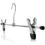 HANGERWORLD 24 Chrome 15.7nch Metal Pants Skirt Adjustable Clip Coat Clothes Garment Hangers