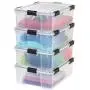 IRIS USA 41-Quart Stackable Plastic WEATHERTIGHT Clear Storage Boxes with Reinforced Lid, 8 Pack IRIS USA 41-Quart Stackable Plastic WEATHERTIGHT Clear Storage Boxes with Reinforced Lid, 8 Pack
