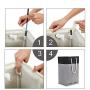 DECOMOMO 85.8L XL Laundry Hamper Basket with Extra Long Adjustable Rope Handles - Collapsible Fabric Storage Bin - Foldable Storage Basket for Clothes & Toys (Black and White, 2)