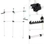 Estink Garment Rack, Portable Indoor Garment Hanger Tools Heavy-Duty Adjustable DIY Coat Hanger Clothes Wardrobe 3 Poles 4 Bars Home Hanging Rack