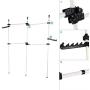 Cocoarm Garment Rack Adjustable Garment Hanger Clothes Rack Simple Closet Wardrobe Portable Hanger Holder Heavy Duty 3 Poles 4 Bars Home Hanging Display Stand