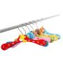 Pixnor 10pcs Cute Nursery Kids Baby Wardrobe Cartoon Wood Coat Clothes Pants Hook Hanger Random Color Random Pattern