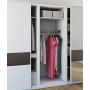 Wallniture Wardrobe Organizer Wall Mounted Clothes Bar Steel Black 14.5 Inch Set of 2